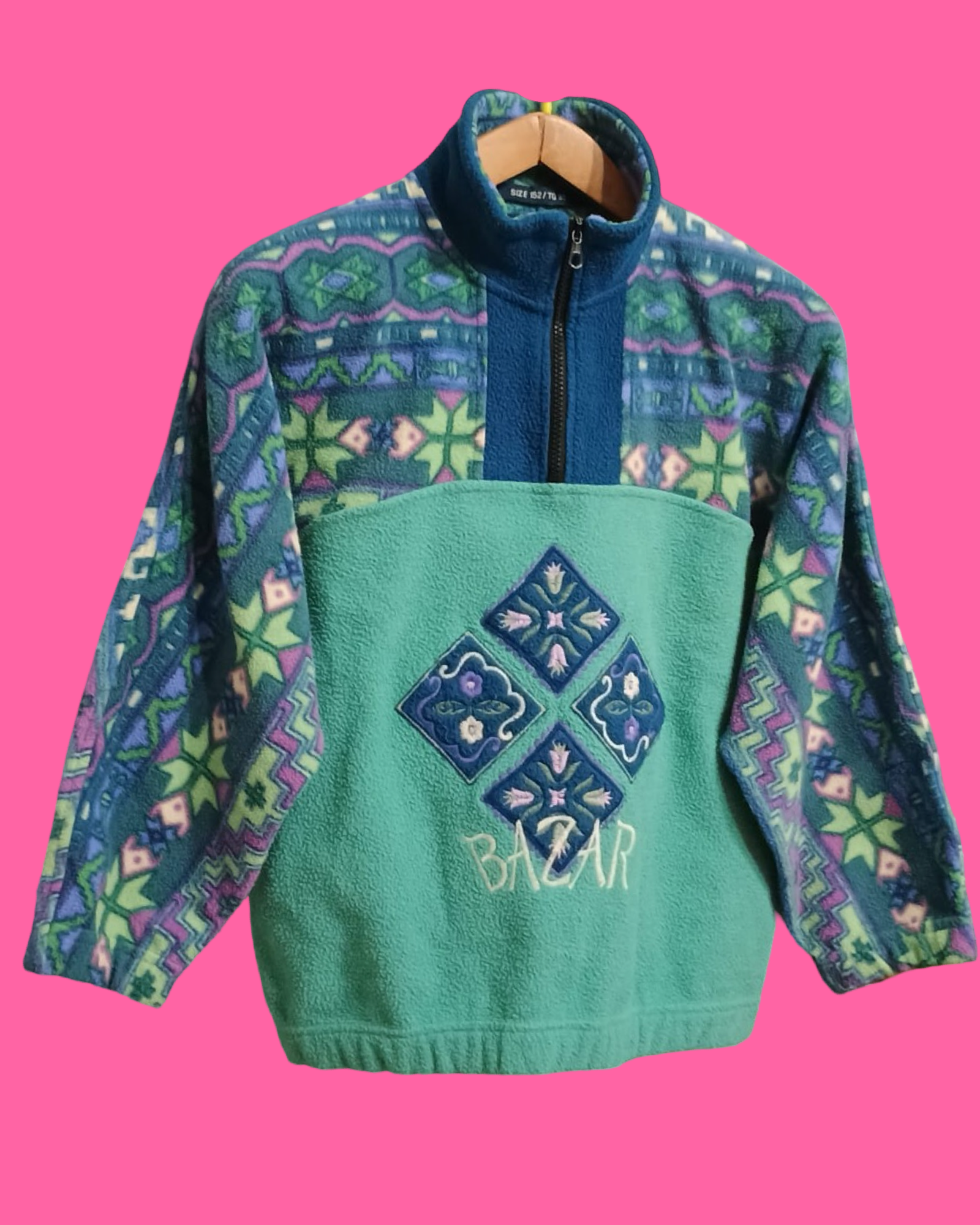 Vintage Multicolor Fantasy 90's Fleece Woman Size S