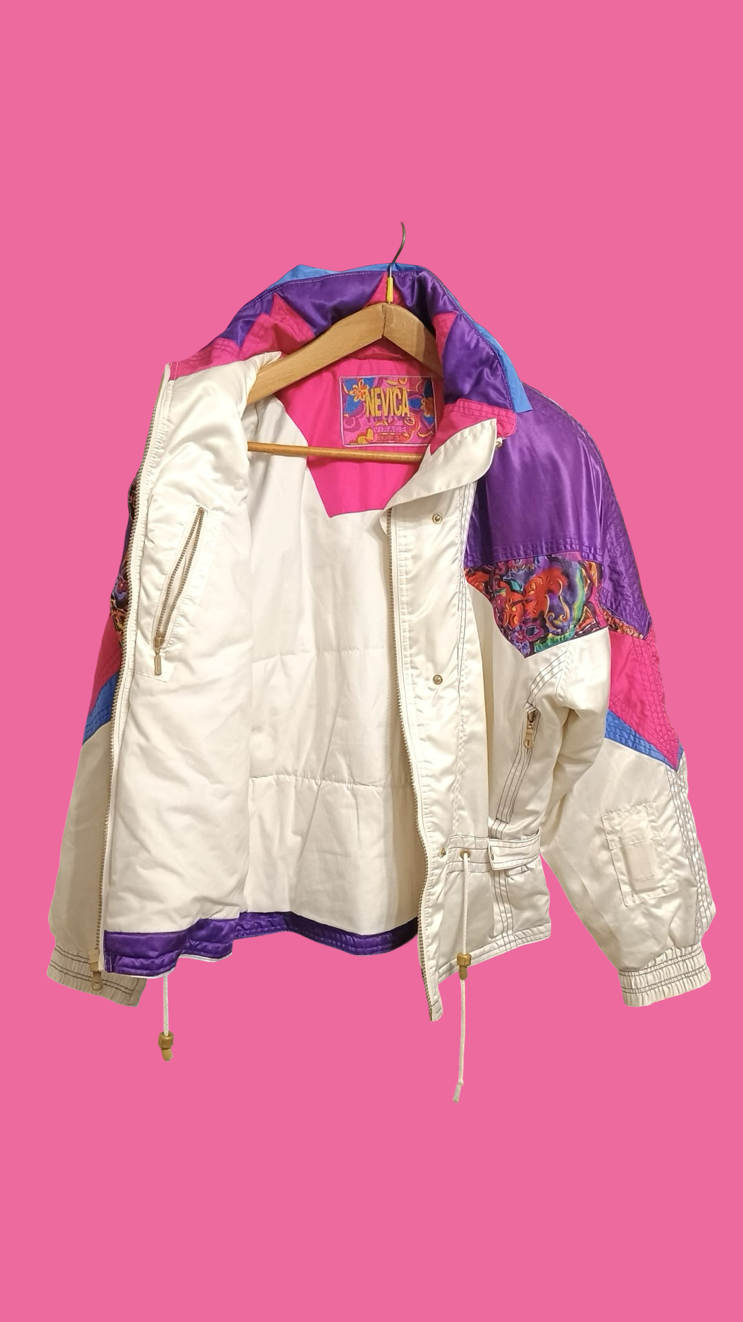 Vintage Multicolor Fantasy 90's Snow Jacket Woman Size L