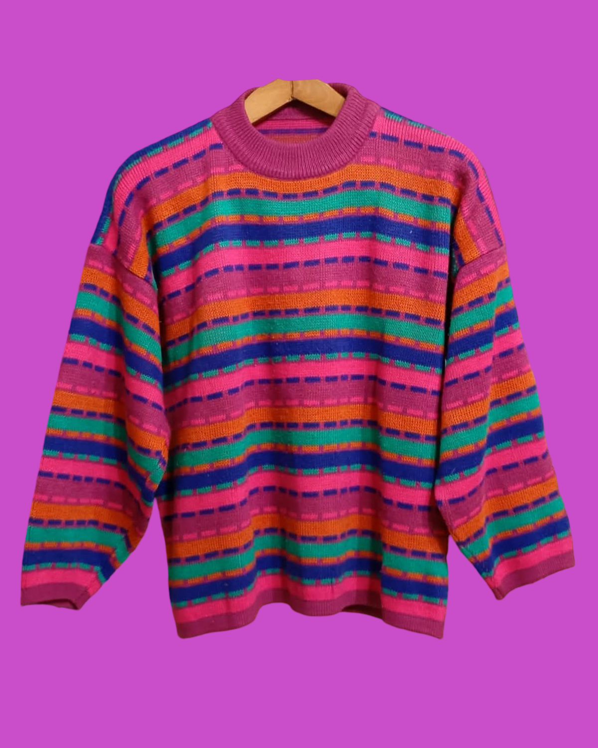 Vintage Multicolor Fantasy 90's Sweater Woman Size L