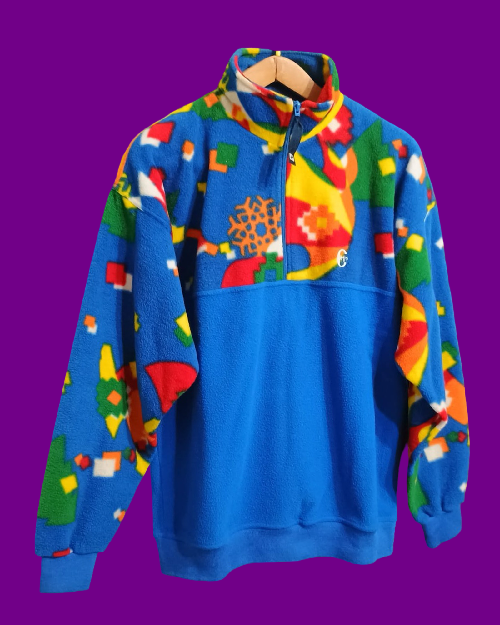 Vintage Multicolor Fantasy 90's Conte of Florence Fleece Unisex Size L