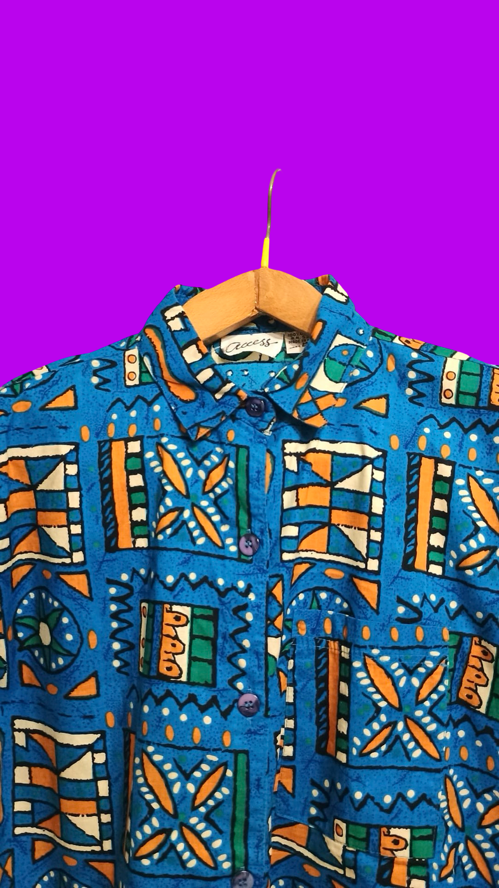 Vintage Multicolor Fantasy 90's Shirt Woman Size M