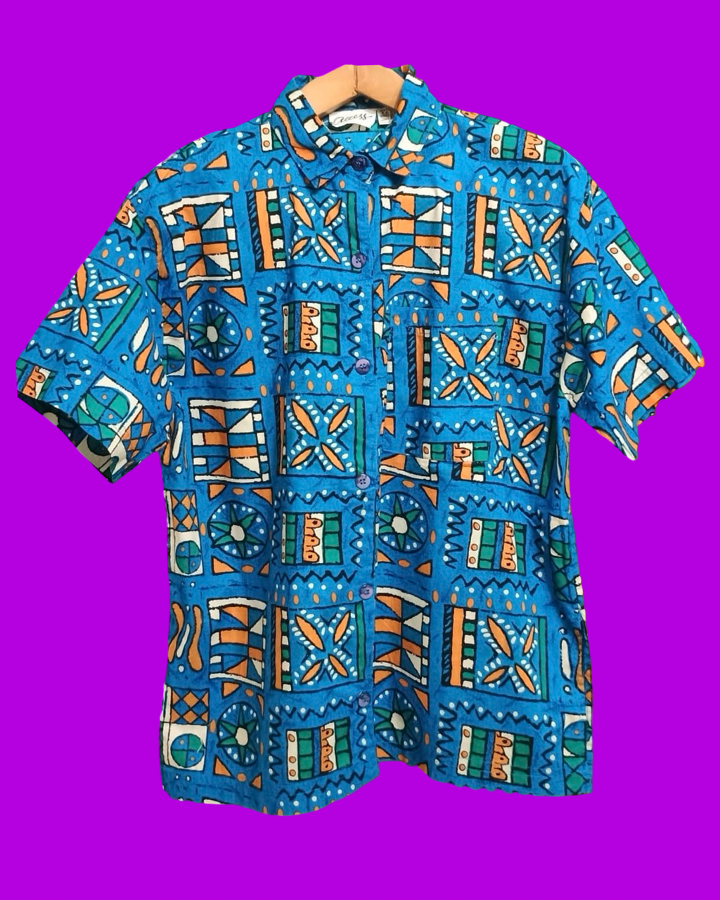 Vintage Multicolor Fantasy 90's Shirt Woman Size M