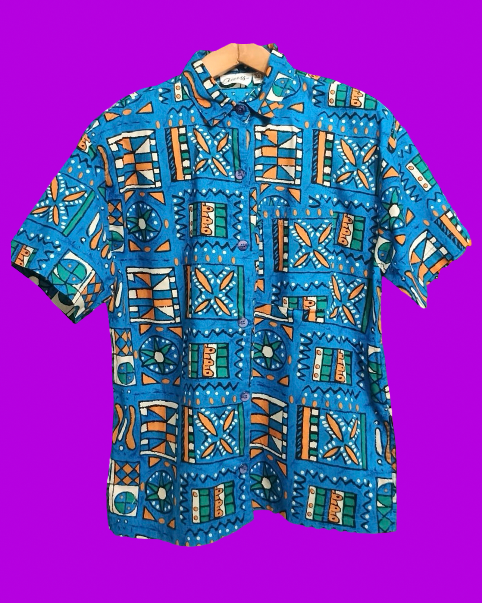 Vintage Multicolor Fantasy 90's Shirt Woman Size M