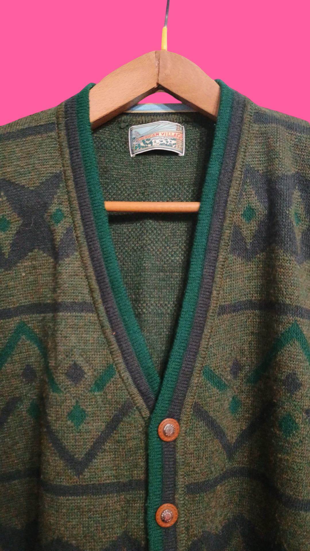 Vintage Multicolor Fantasy 90's Cardigan Unisex Size L