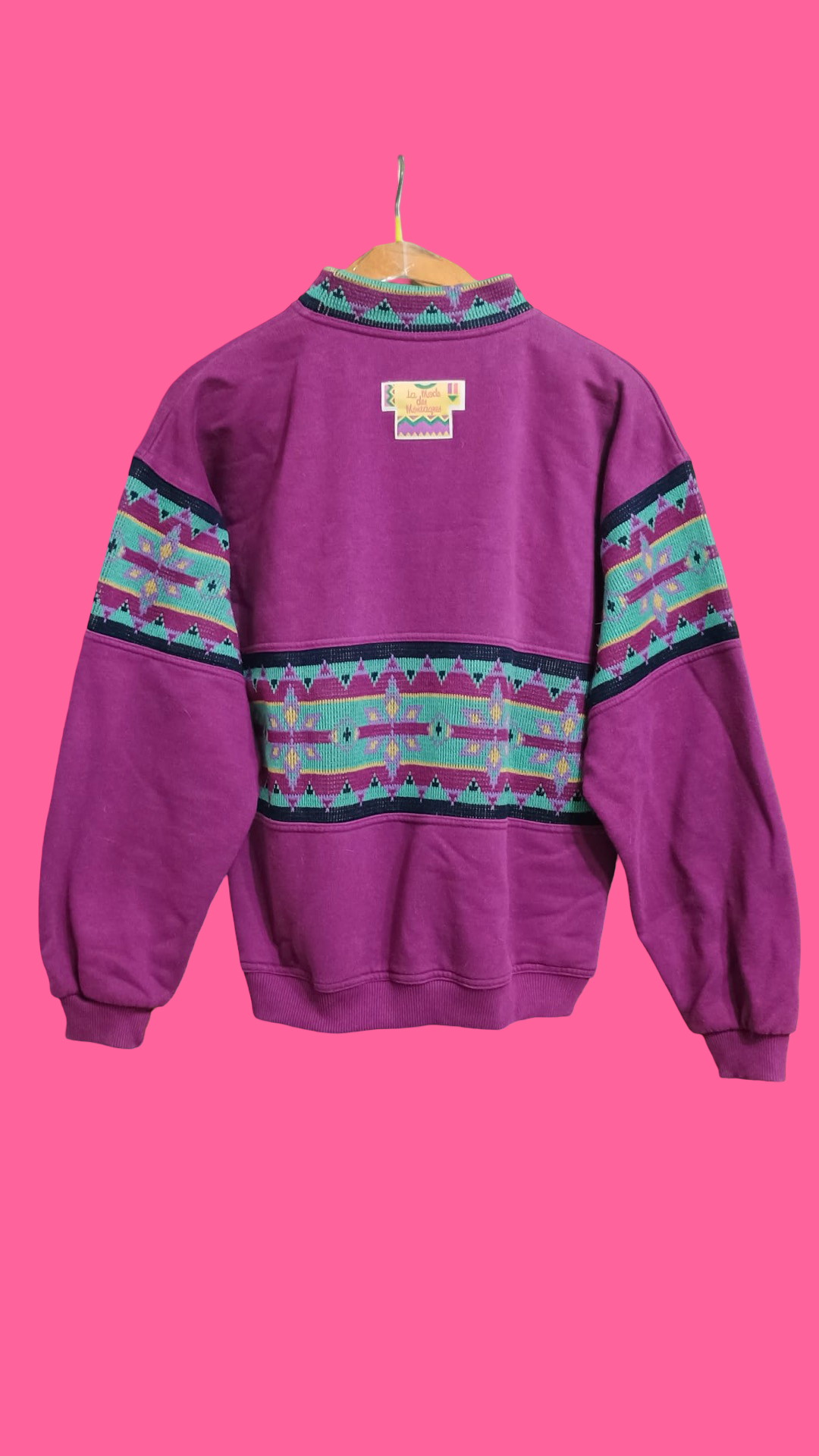 Vintage Multicolor Fantasy 90's Sweatshirt Woman Size M