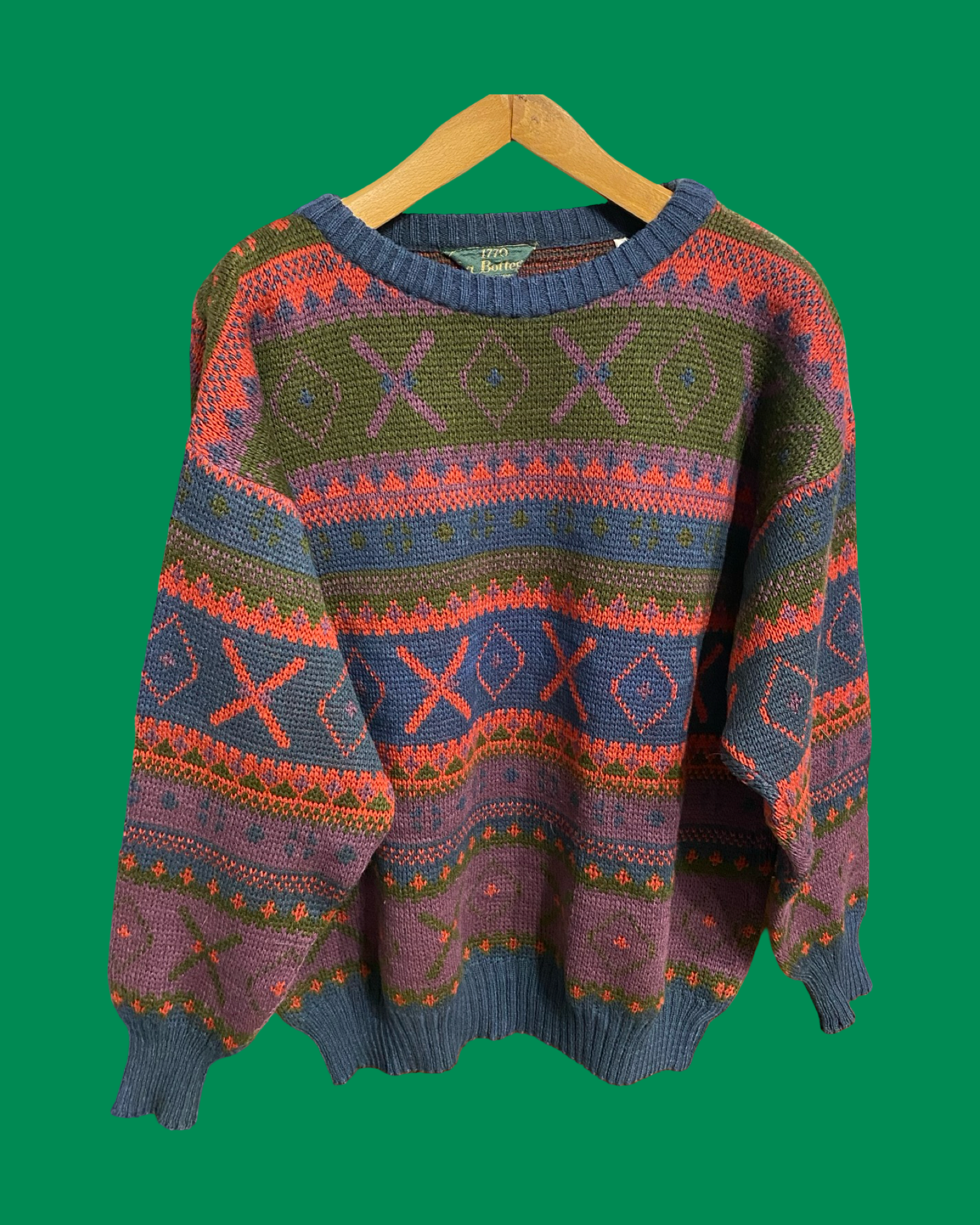 Vintage Multicolor Fantasy 90's Sweater Unisex Size L