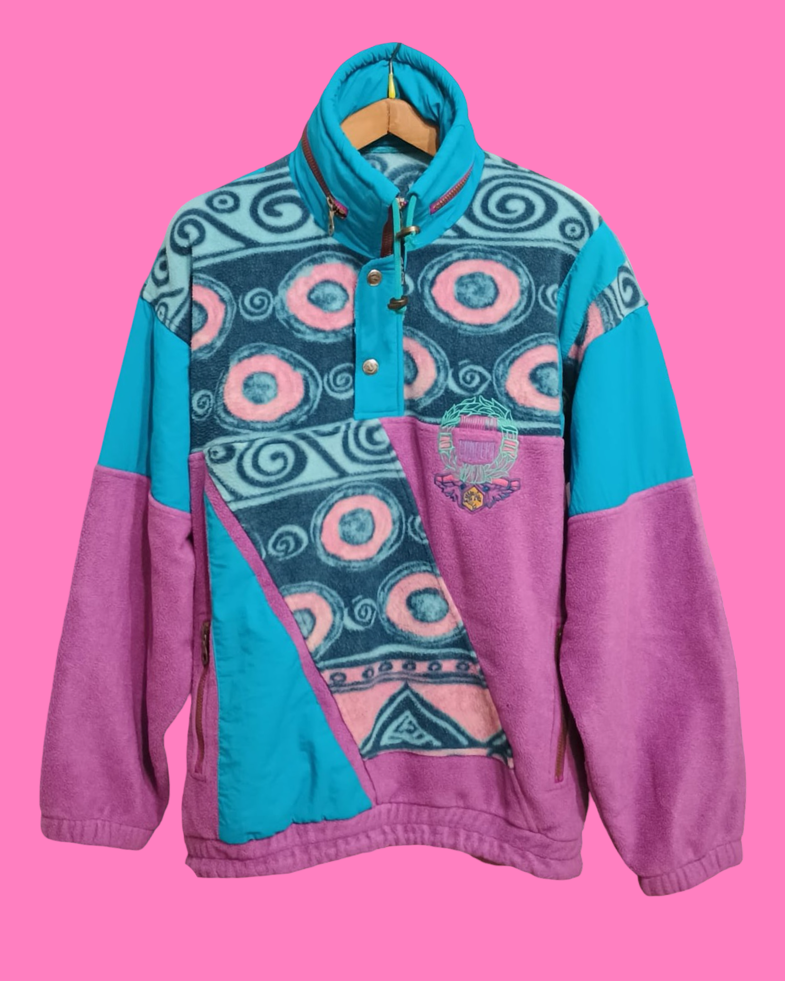 Vintage Multicolor Fantasy 90's Sweatshirt Jacket Unisex Size XL