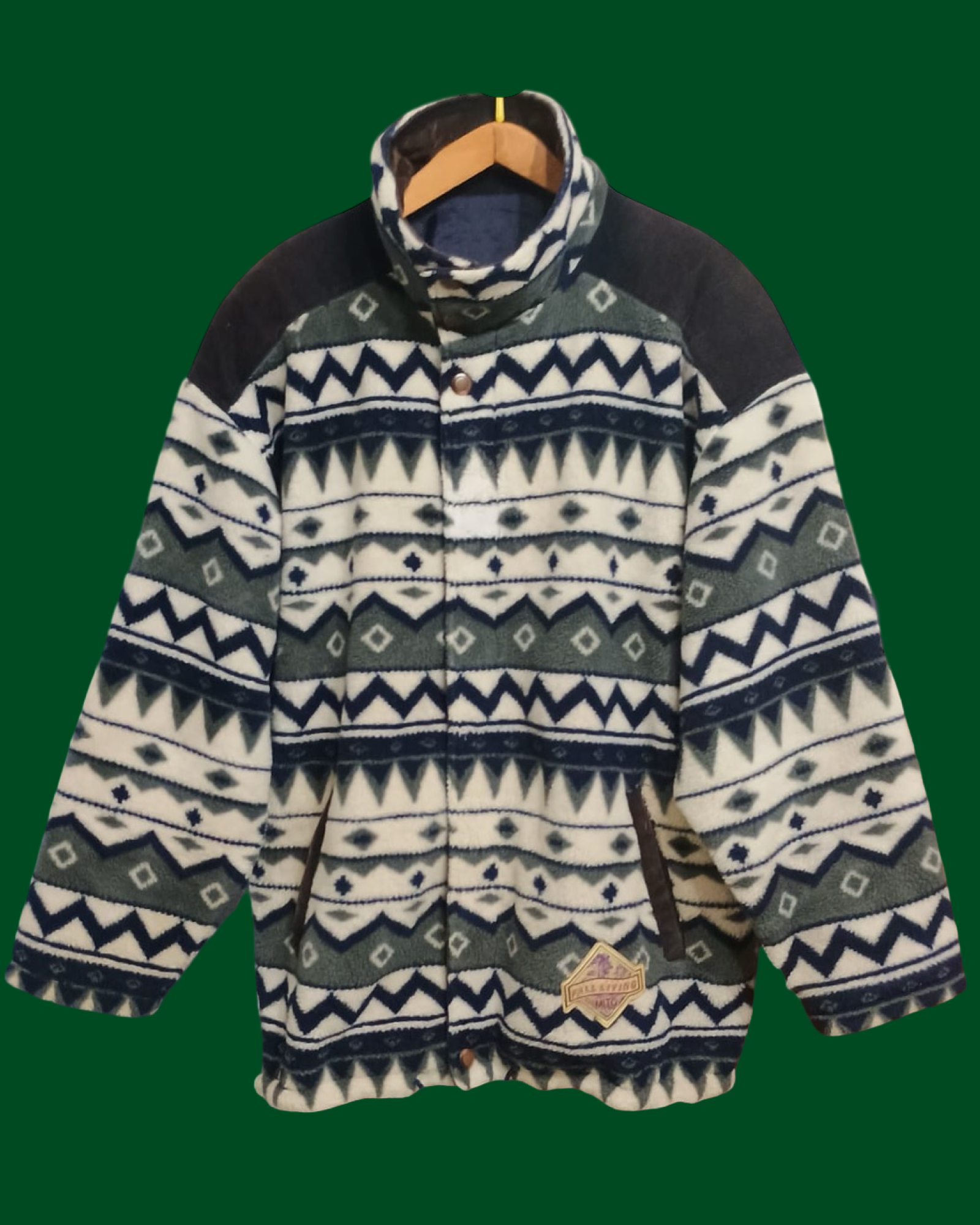 Vintage Green Fantasy 90's Coat Unisex Size XL