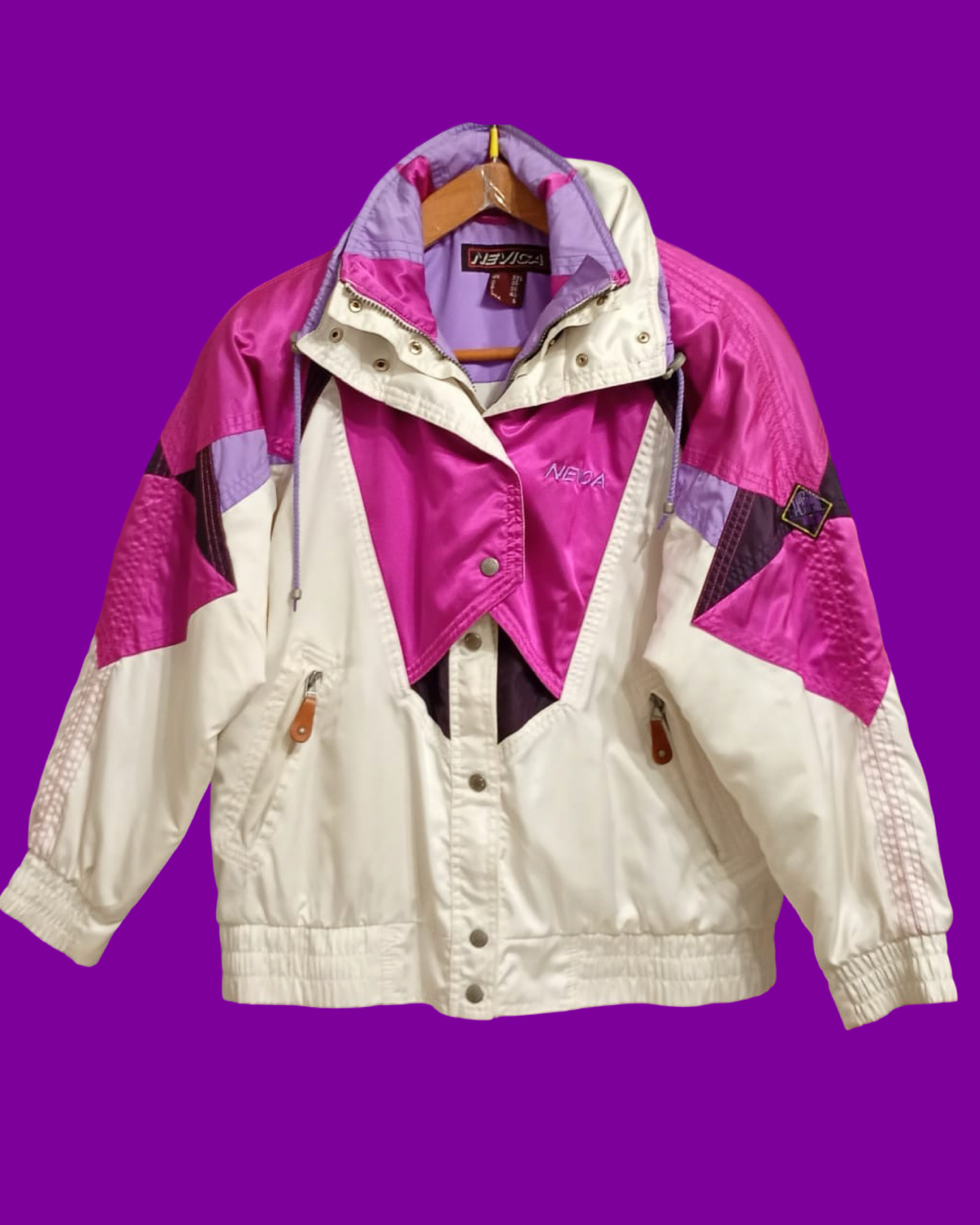 Vintage Multicolor Fantasy 90's Rare Snow Jacket Woman Size L