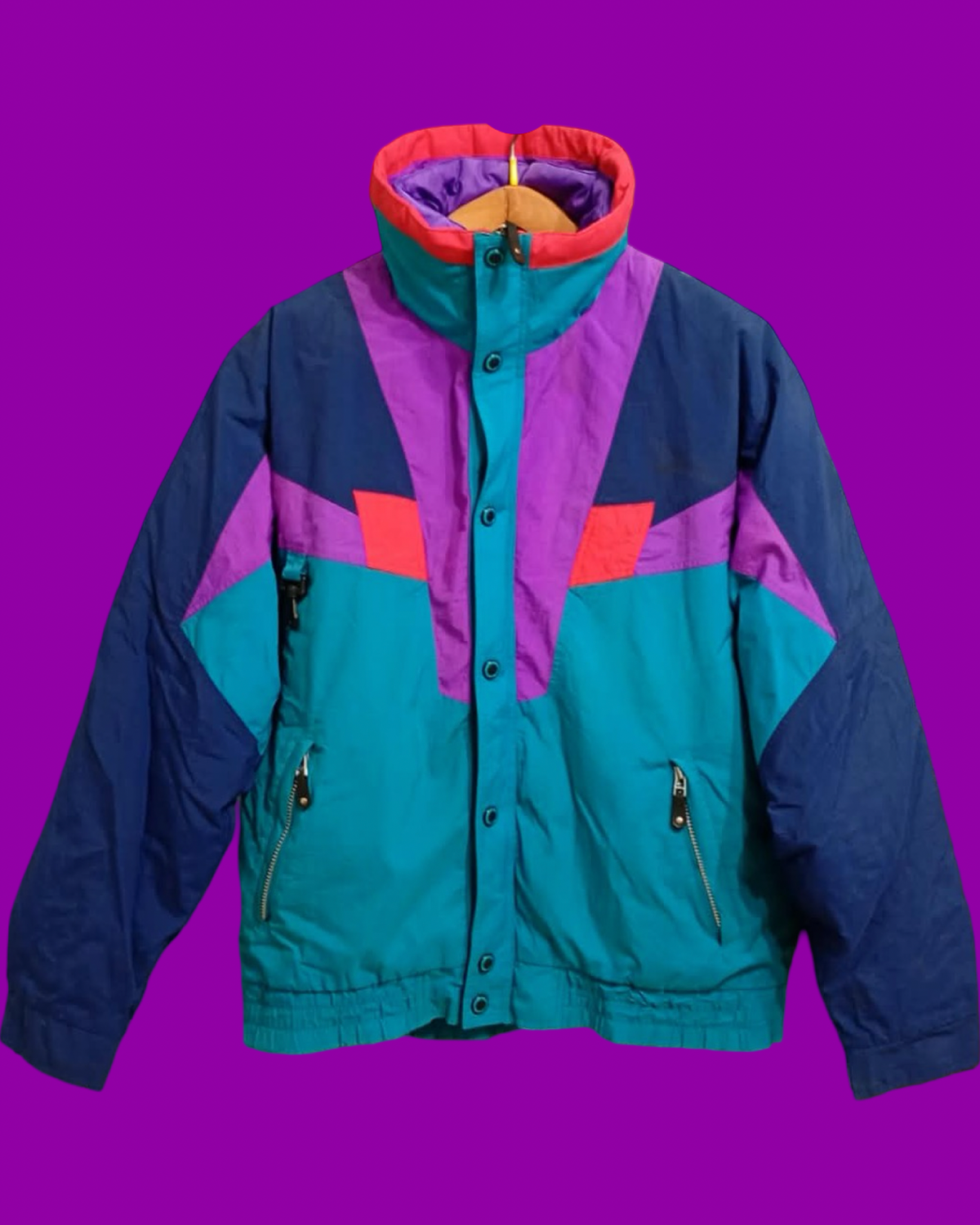 Vintage Multicolor Fantasy 90's Rare Snow Jacket Unisex Size L