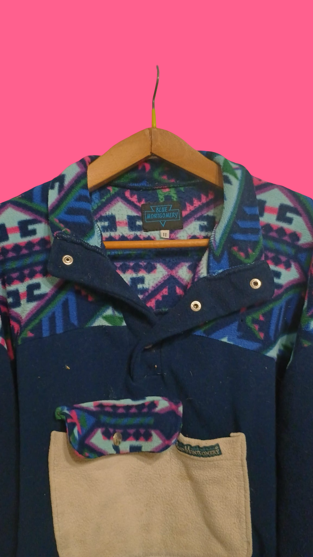 Vintage Multicolor Fantasy 90's Fleece Unisex Size L