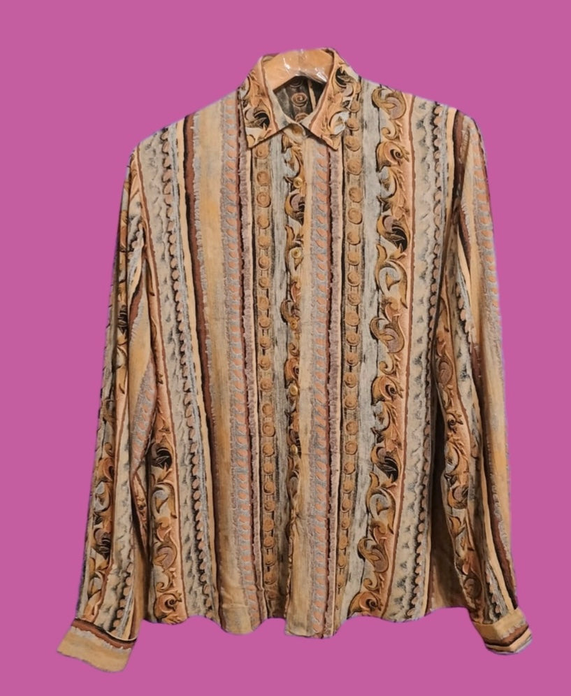 Vintage Multicolor Fantasy 90's Shirt Woman Size L