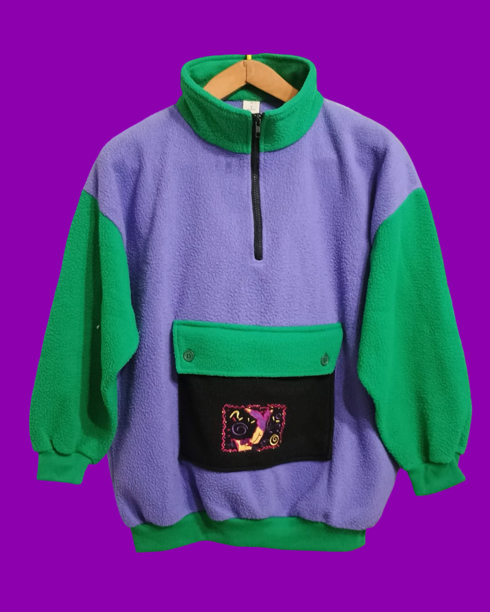 Vintage Multicolor Fantasy 90's Fleece Unisex Size M