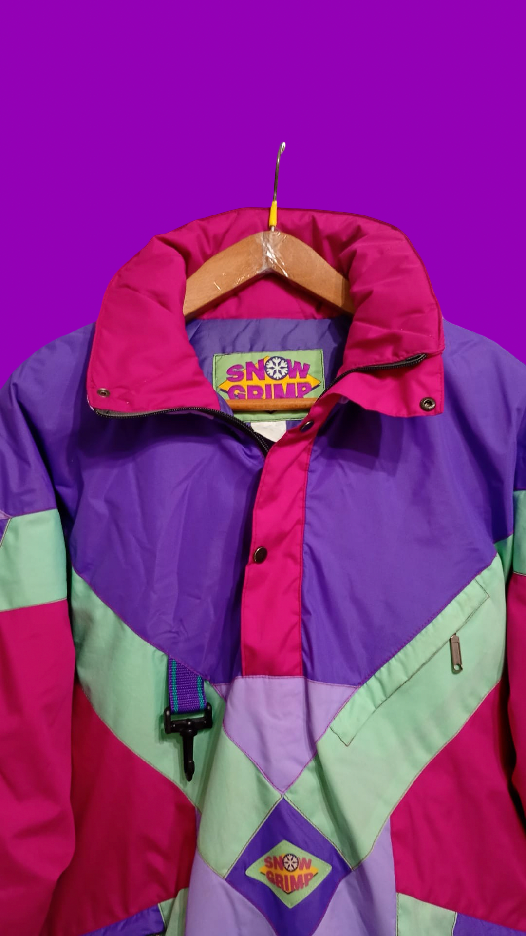 Vintage Multicolor Fantasy 90's Rare Snow Jacket Unisex Size L