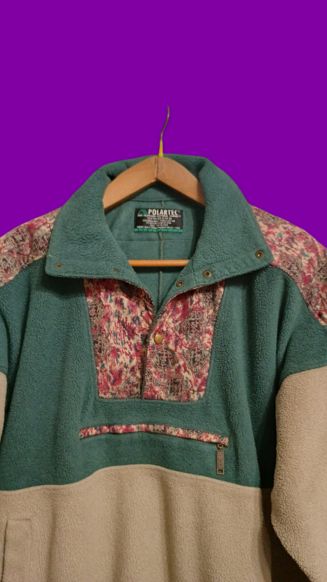 Vintage Multicolor Fantasy 90's Fleece Unisex Size M