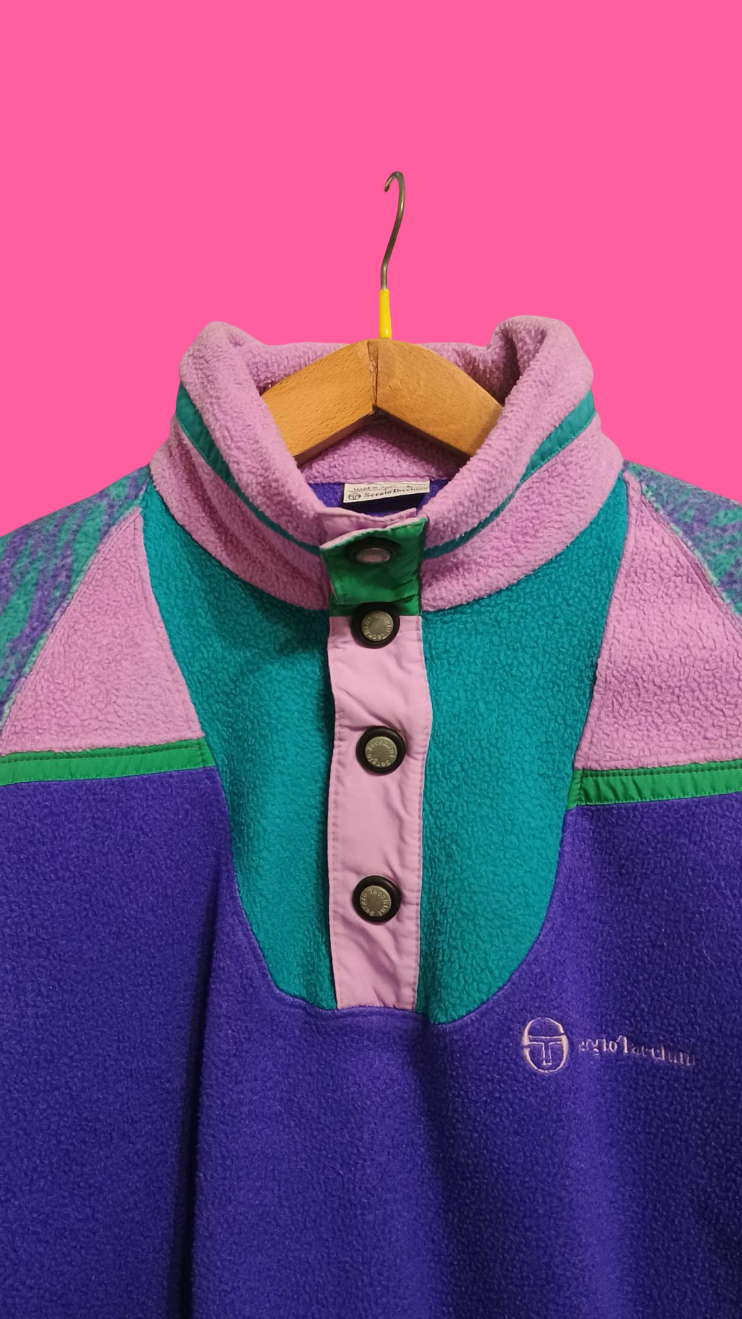 Vintage Multicolor Fantasy 90's Sergio Tacchini Fleece Unisex Size L