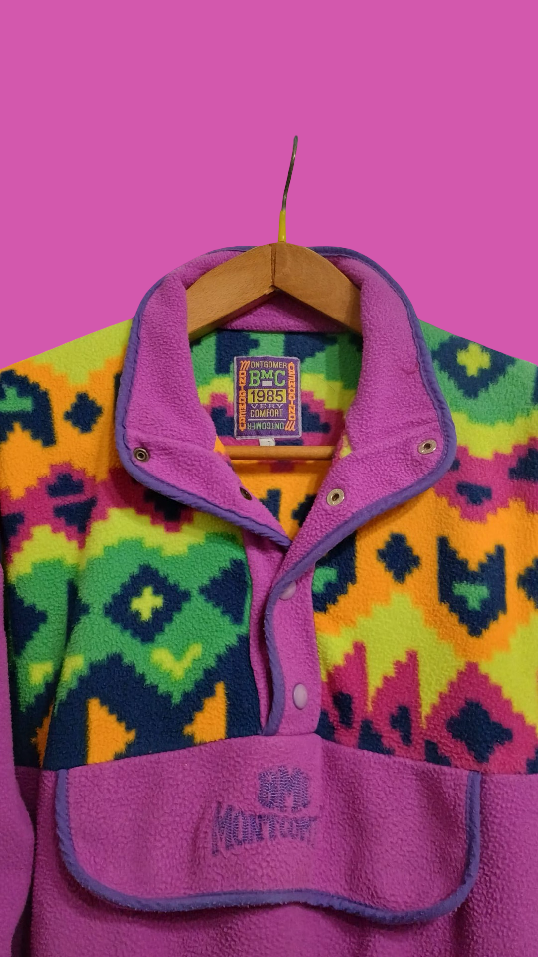 Vintage Multicolor Fantasy 90's Fleece Unisex Size L