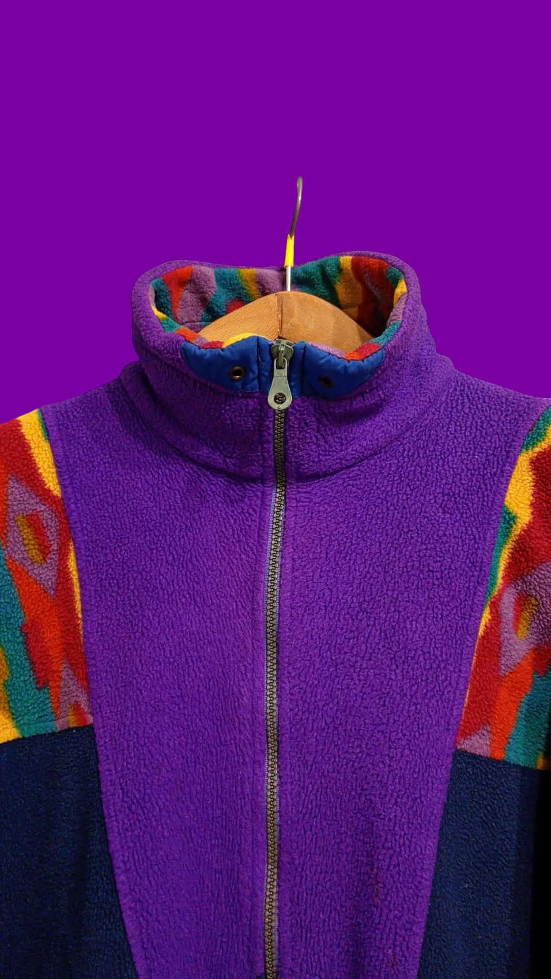 Vintage Multicolor Fantasy 90's Rare Fleece Unisex Size L