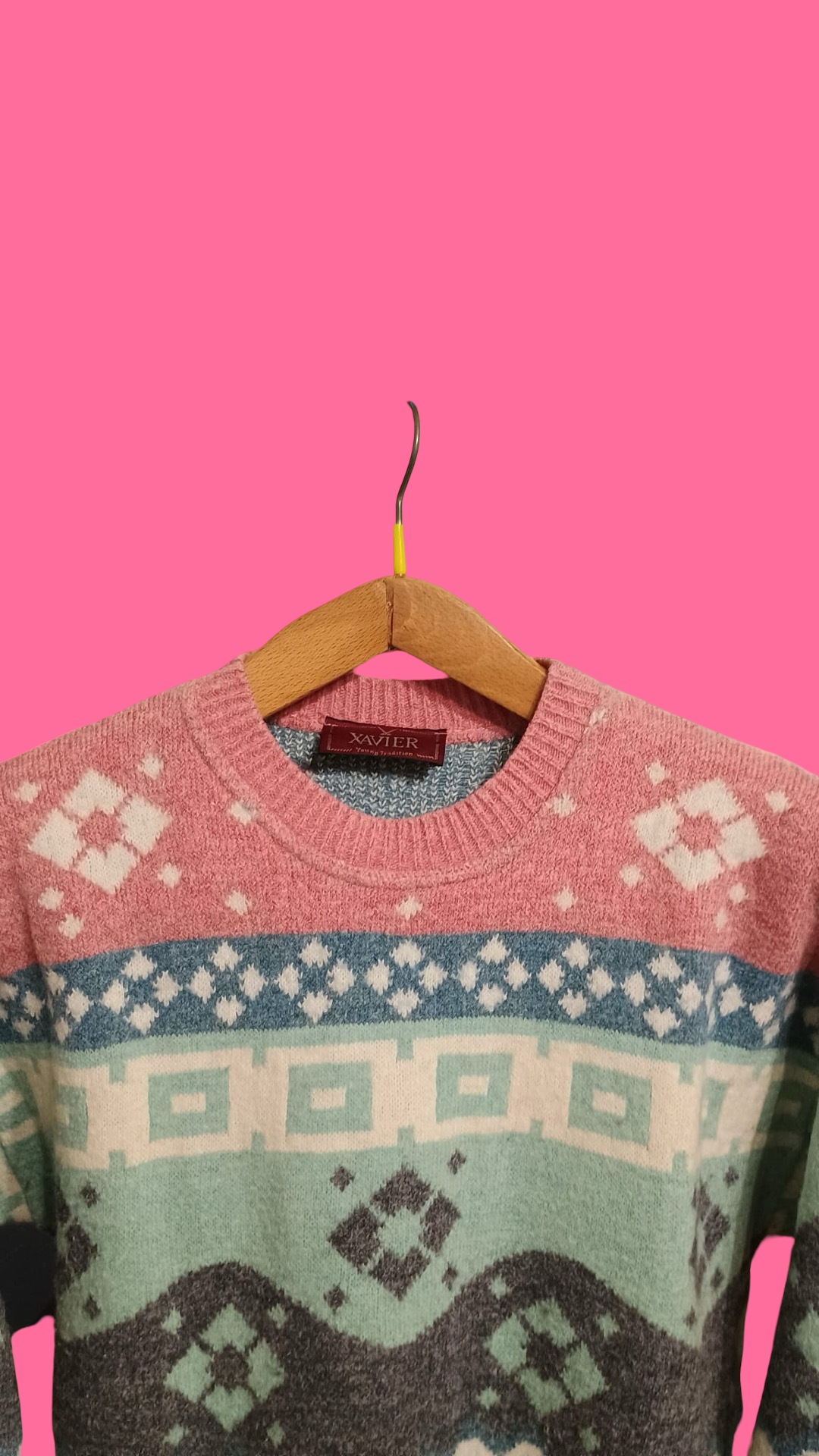 Vintage Multicolor Fantasy 90's Sweater Woman Size S