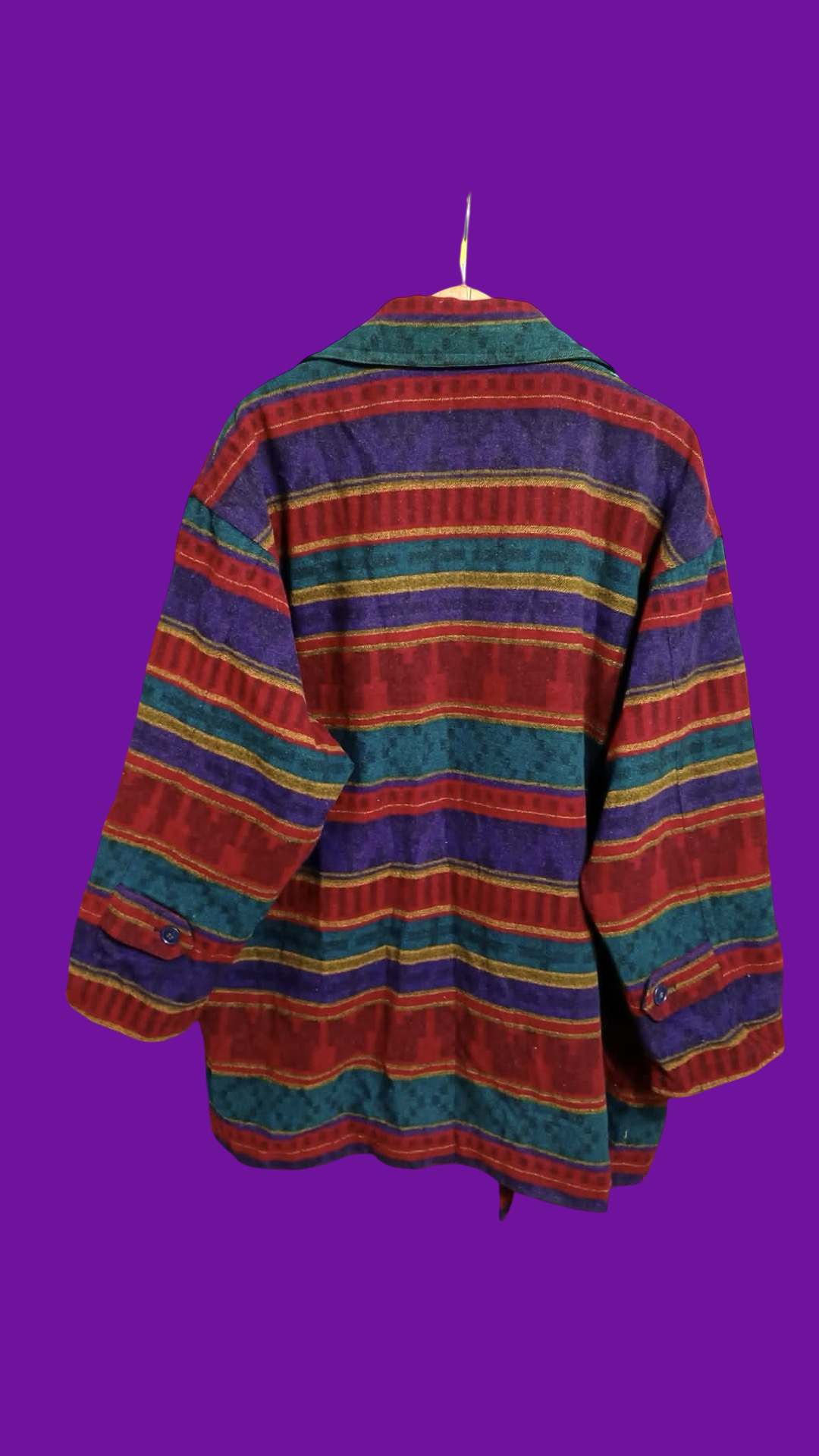 Vintage Multicolor Fantasy 90's Rare Coat Woman Size XL