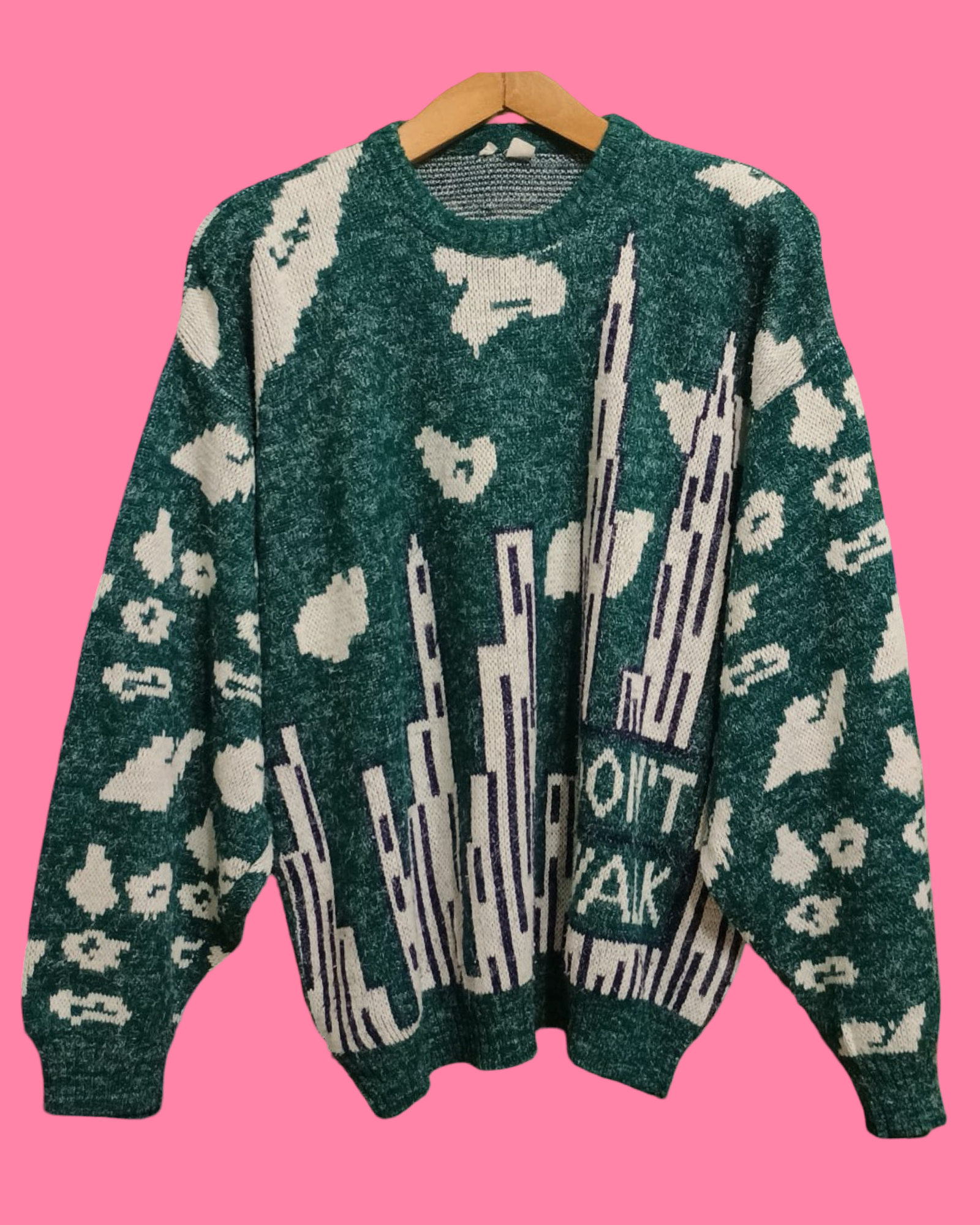 Vintage Multicolor Fantasy 90's Sweater Unisex Size L