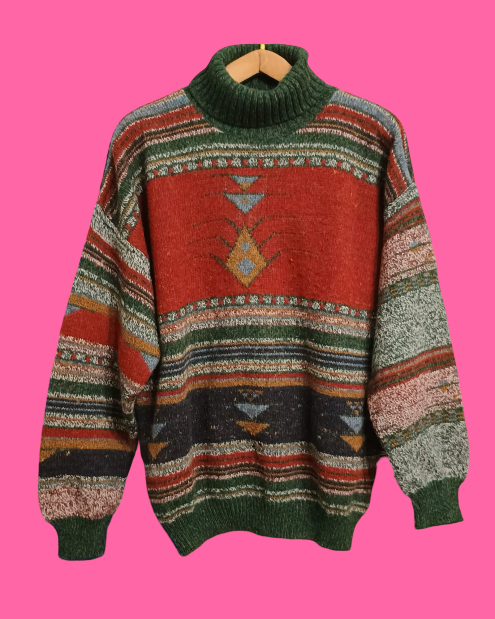Vintage Multicolor Fantasy 90's Sweater Unisex Size L