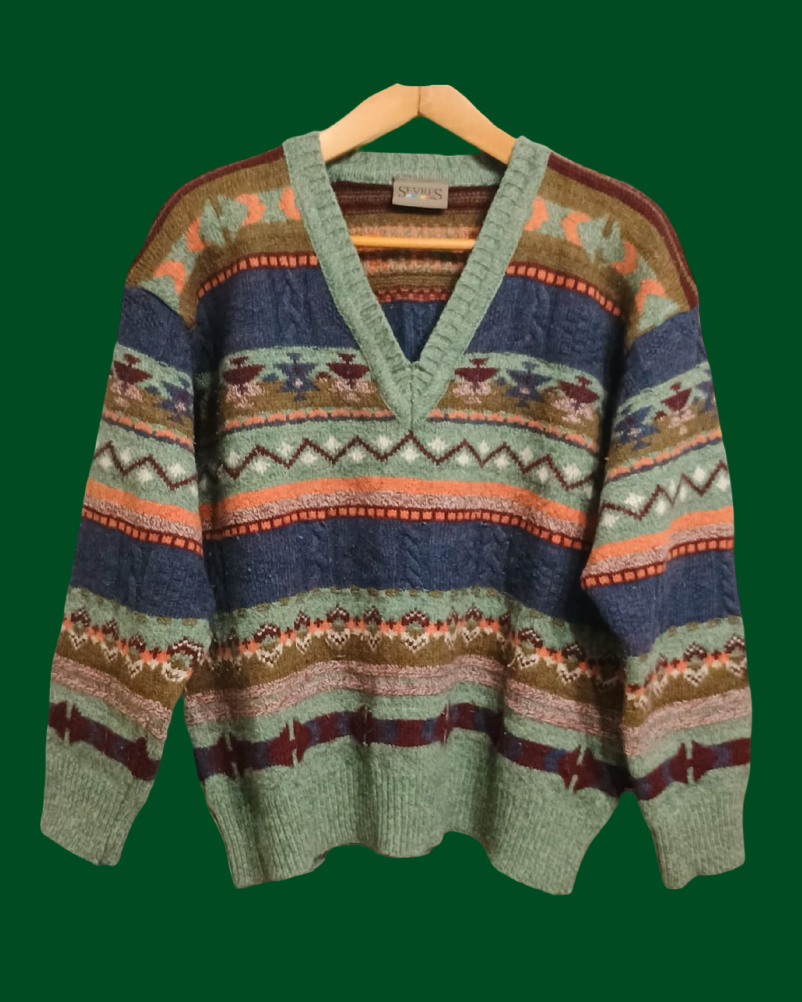 Vintage Multicolor Fantasy 90's Sweater Unisex Size L