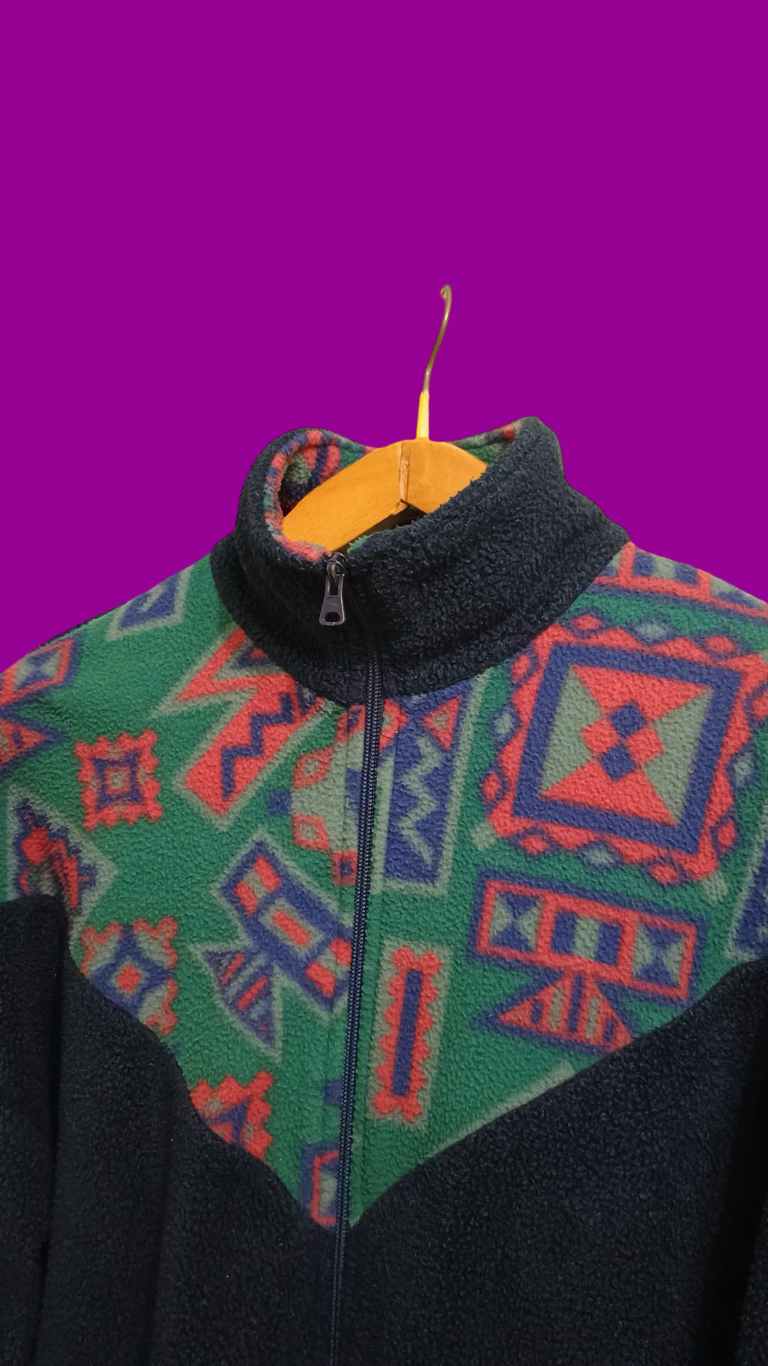 Vintage Multicolor Fantasy 90's Fleece Unisex Size L