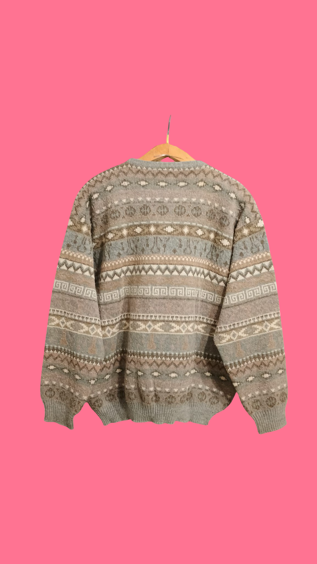 Vintage Multicolor Fantasy 90's Sweater Unisex Size L