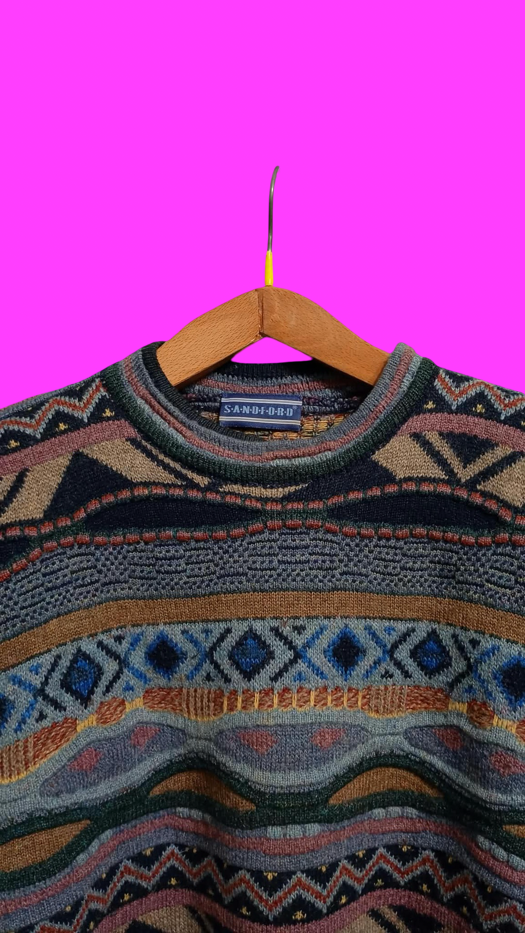 Vintage Multicolor Fantasy 90's Sweater Unisex Size L