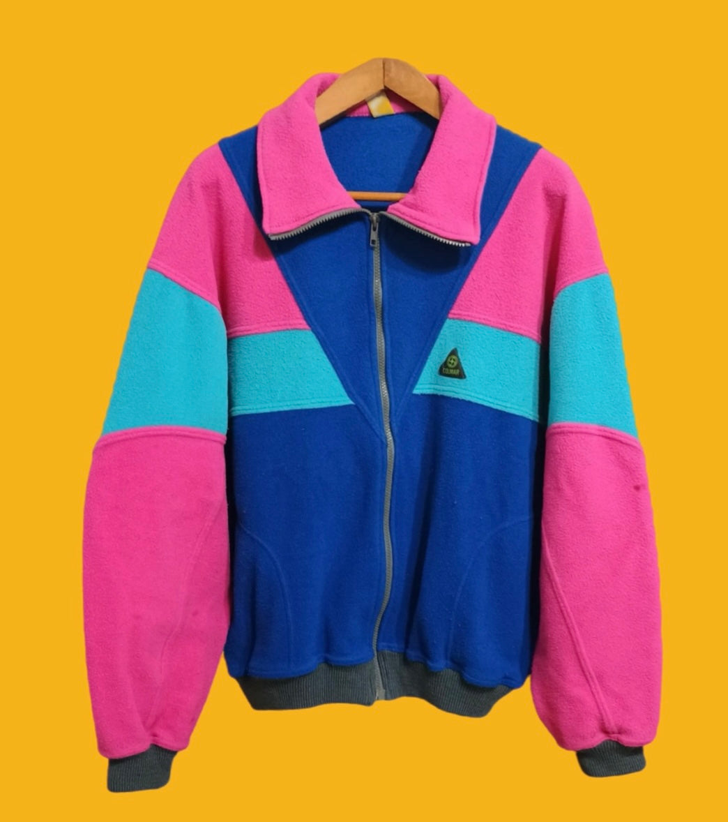 Sweatshirt Vintage Multicolor A Fantasia Anni 90 Unisex Size L