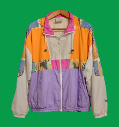 Soft Jacket Adidas Vintage Multicolor A Fantasia Anni 90 Unisex Size M