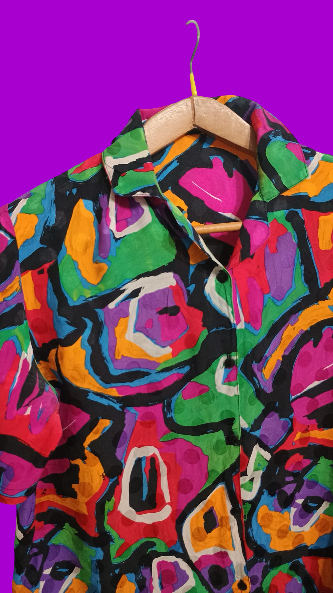 Vintage Multicolor Fantasy 90's Shirt Woman Size M