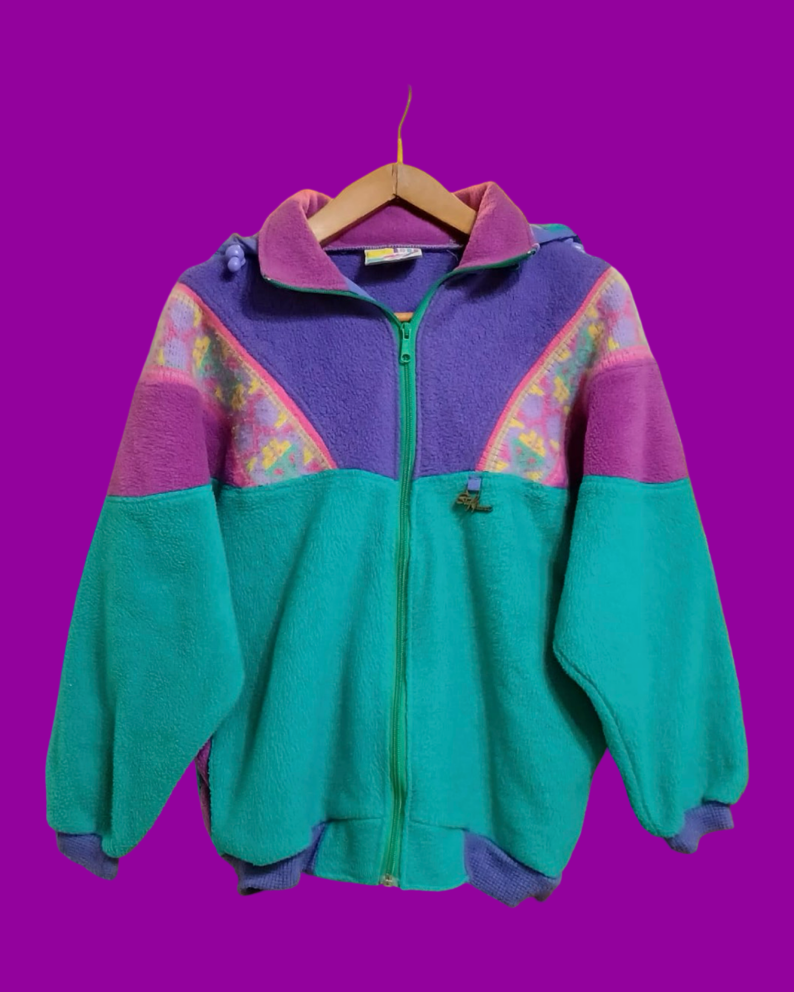 Vintage Multicolor Fantasy 90's Fleece Woman Size M