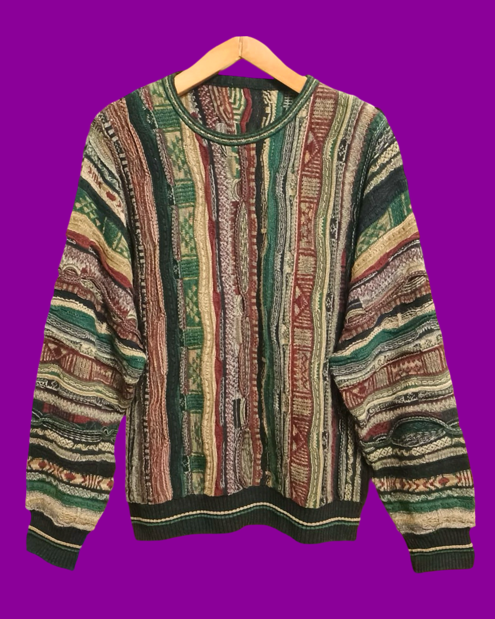 Vintage Multicolor Fantasy 90's Sweater Unisex Size M