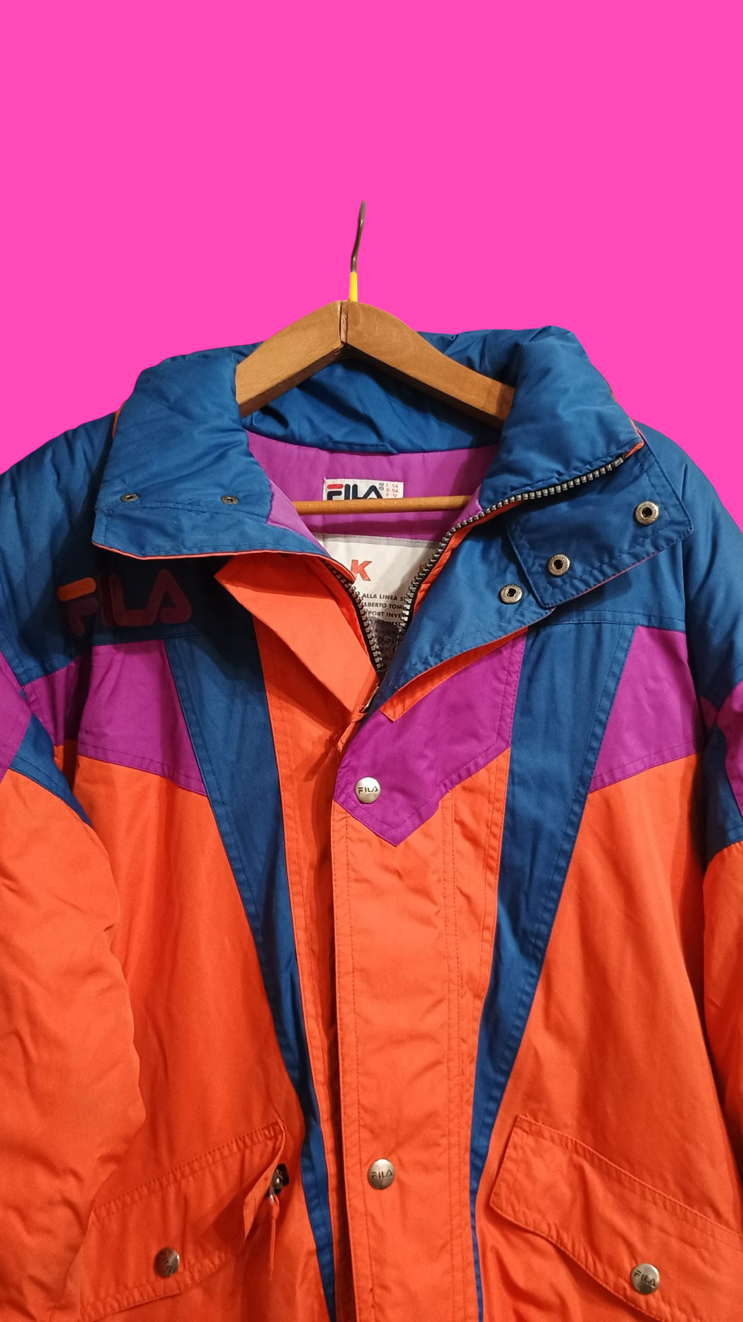 Vintage Multicolor Fantasy 90's Fila Snow Jacket Unisex Size XL