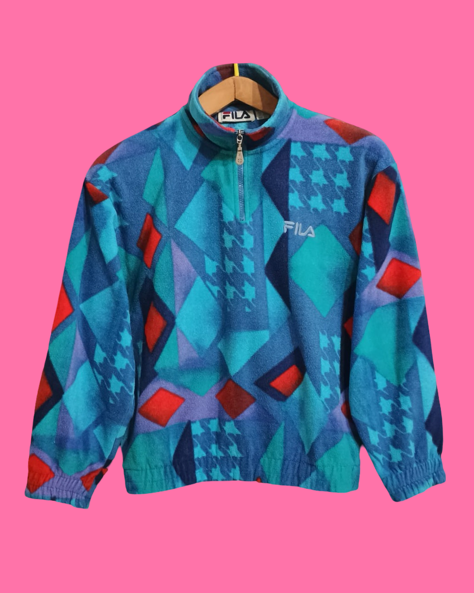 Vintage Multicolor Fantasy 90's Fila Sweatshirt Woman Size S