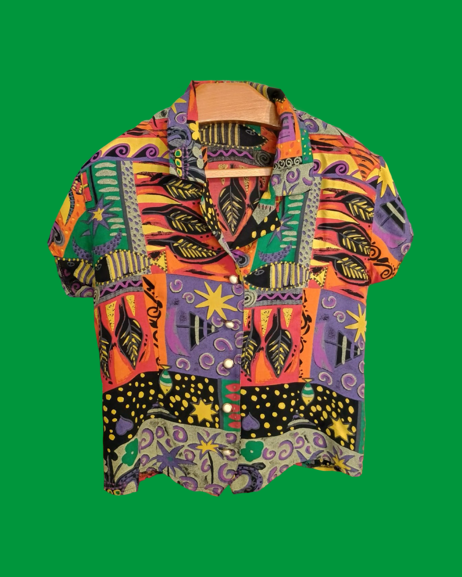 Vintage Multicolor Fantasy 90's Shirt Woman Size M
