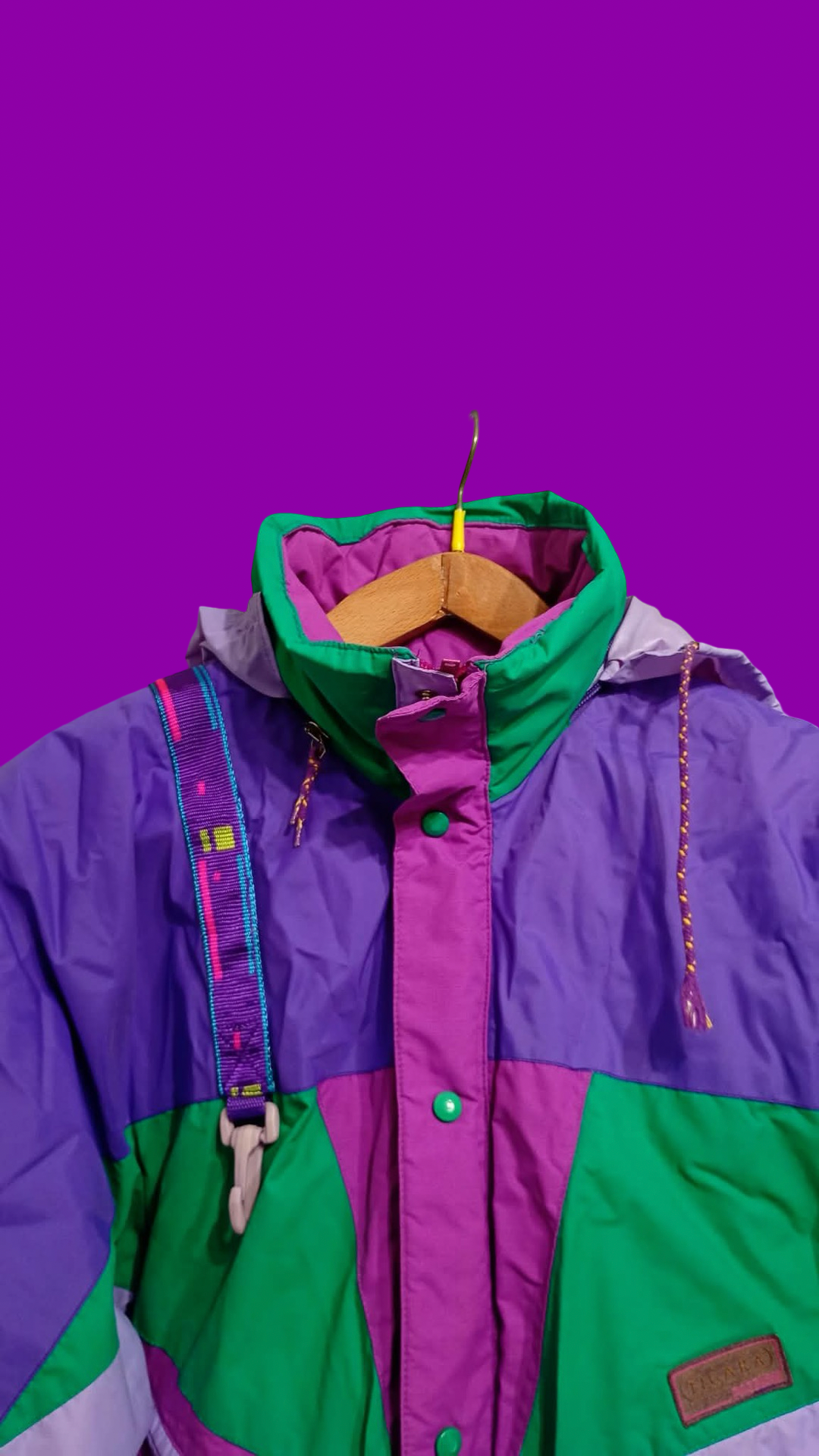 Vintage Multicolor Fantasy 90's Rare Snow Jacket Unisex Size M