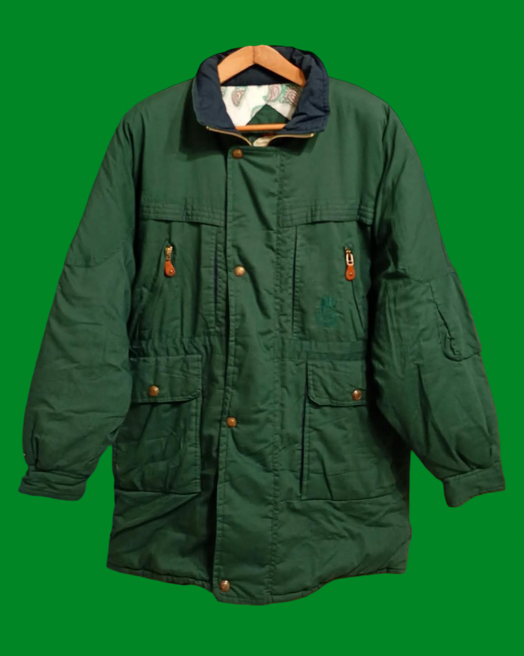 Vintage Green 90's Spring Harrington Jacket Unisex Size XL