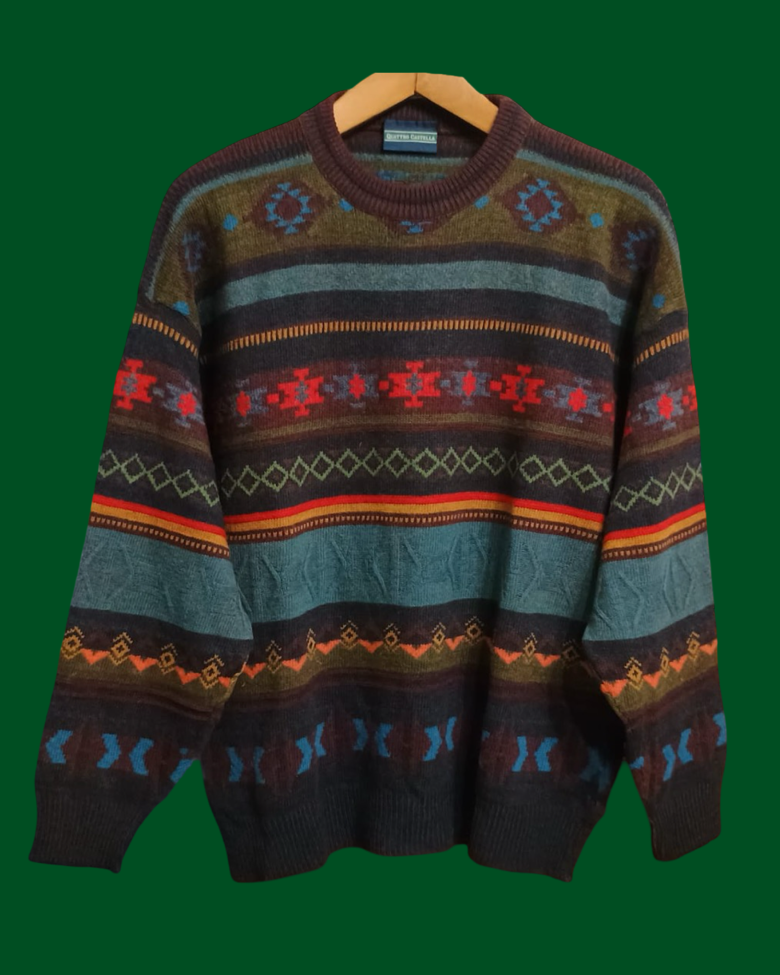 Vintage Multicolor Fantasy 90's Sweater Unisex Size M