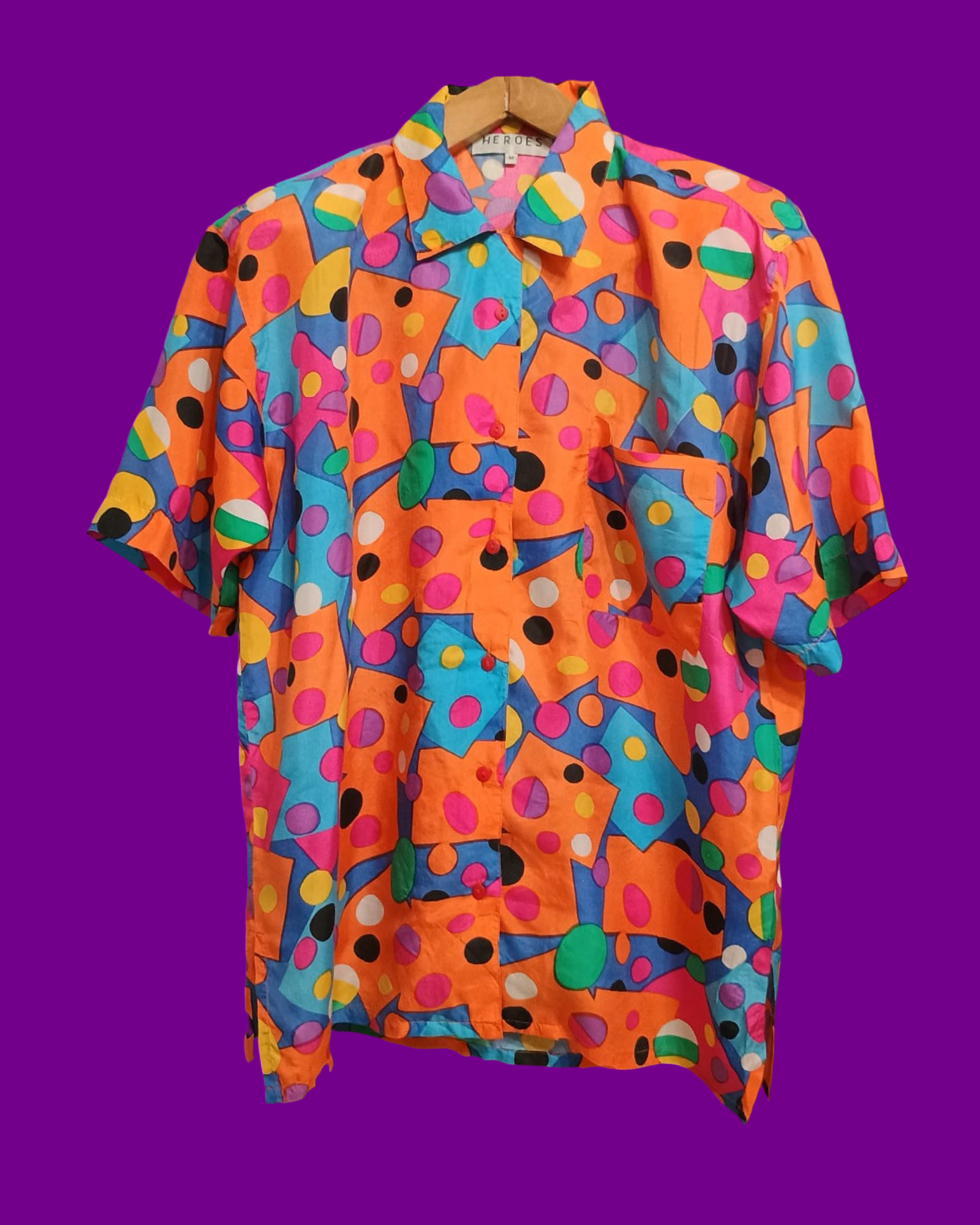 Vintage Multicolor Fantasy 90's Shirt Woman Size M