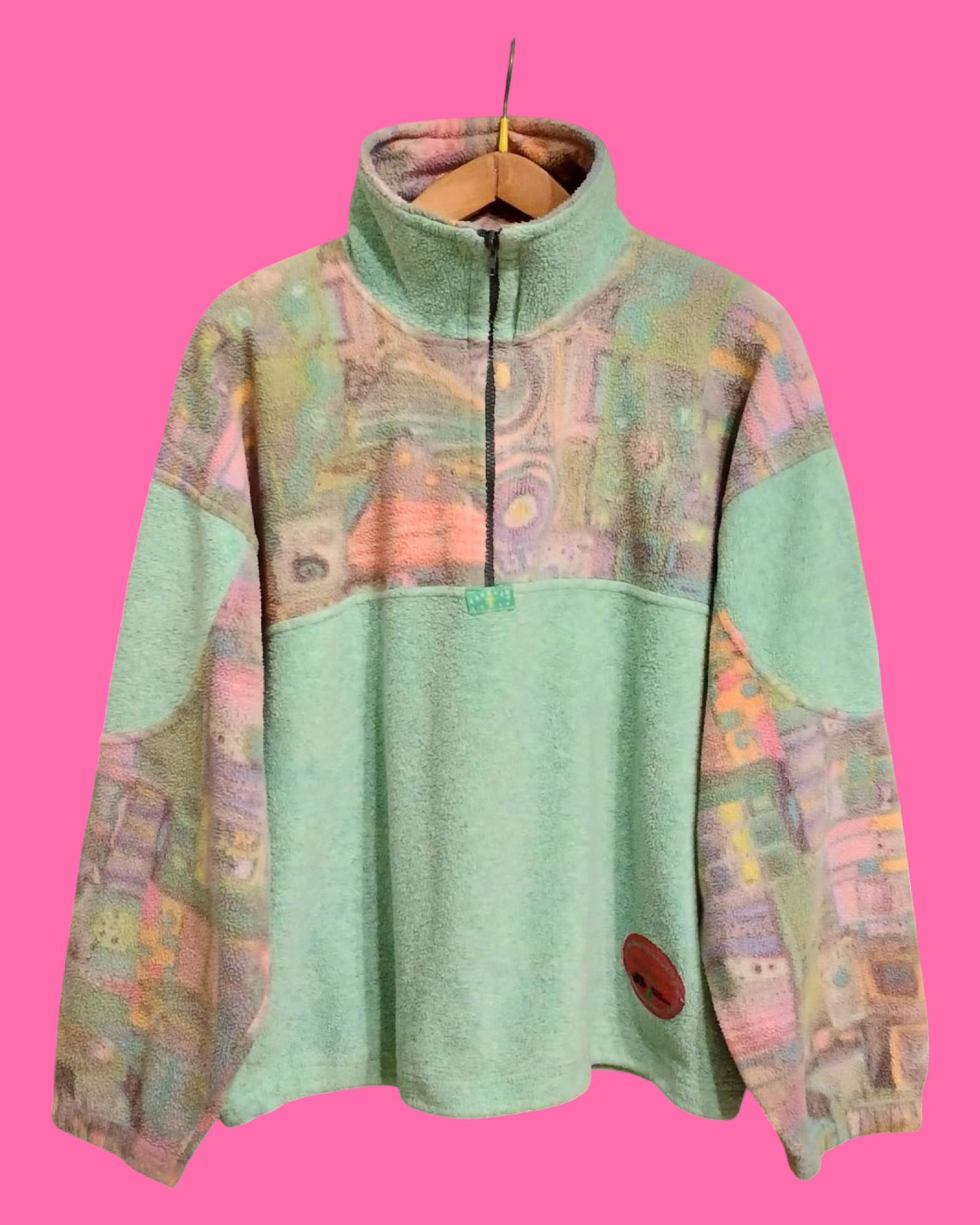 Vintage Multicolor Fantasy 90's Fleece Unisex Size L