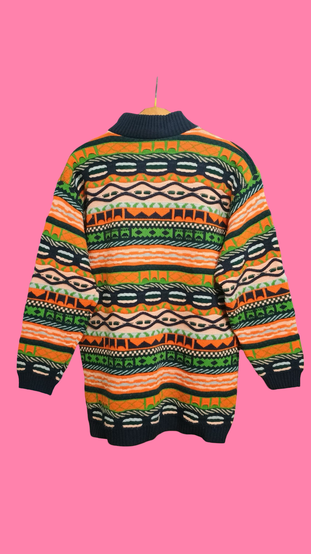 Vintage Multicolor Fantasy 90's Sweater Woman Size XL
