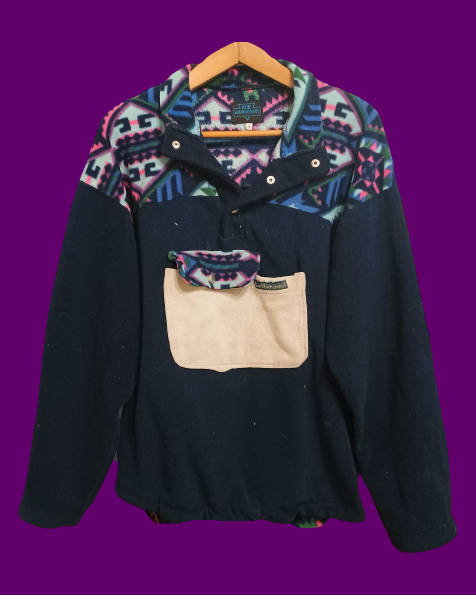 Vintage Multicolor Fantasy 90's Fleece Unisex Size L