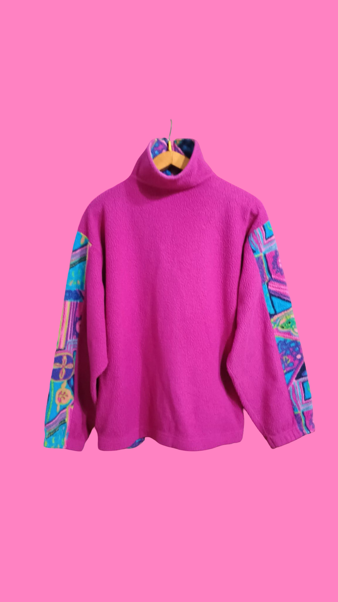 Sweatshirt Vintage Multicolor A Fantasia Anni 90 Unisex Size XL