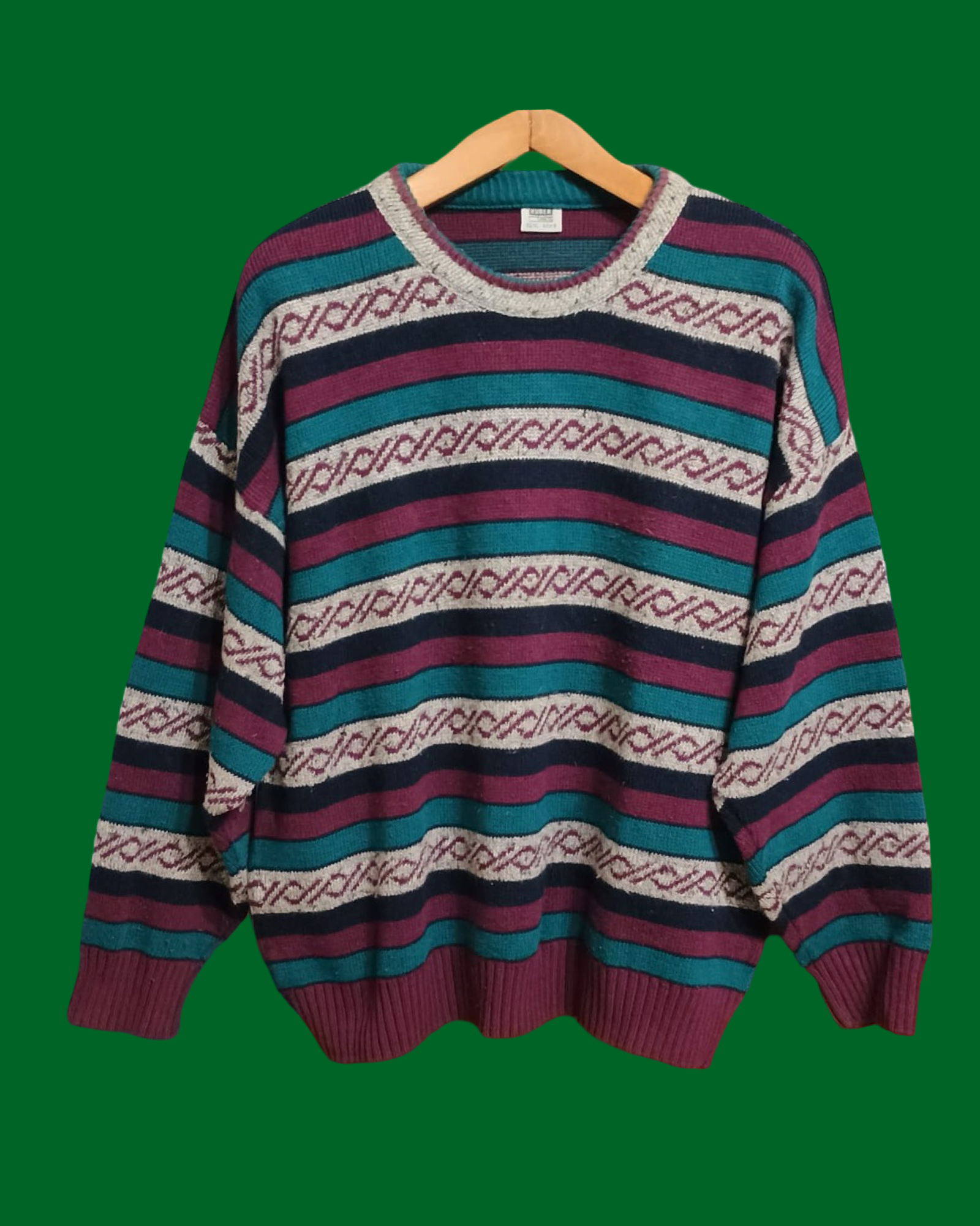 Vintage Multicolor Fantasy 90's Sweater Unisex Size L