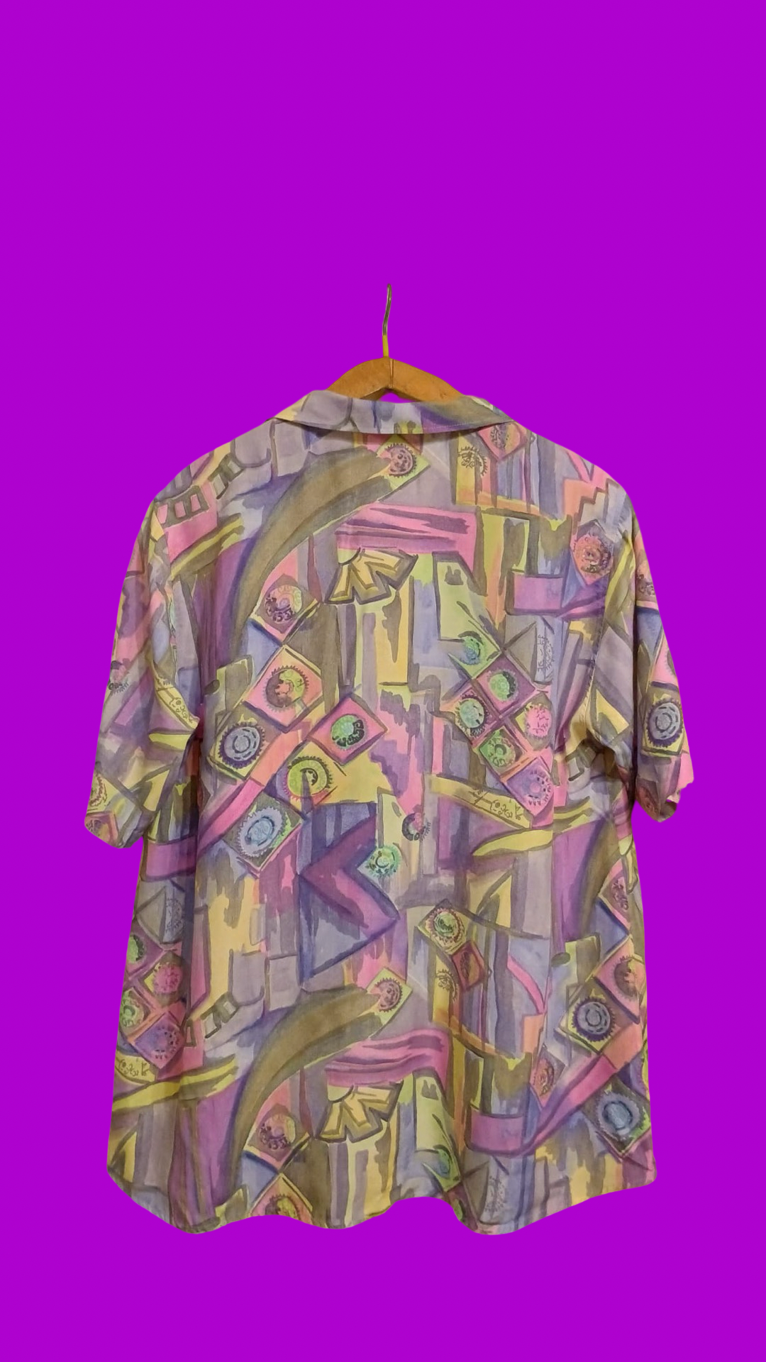 Vintage Multicolor Fantasy 90's Shirt Woman Size L