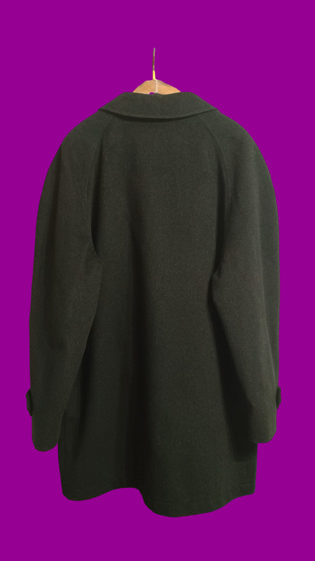 Vintage Multicolor Fantasy 90's Wool Coat Unisex Size L