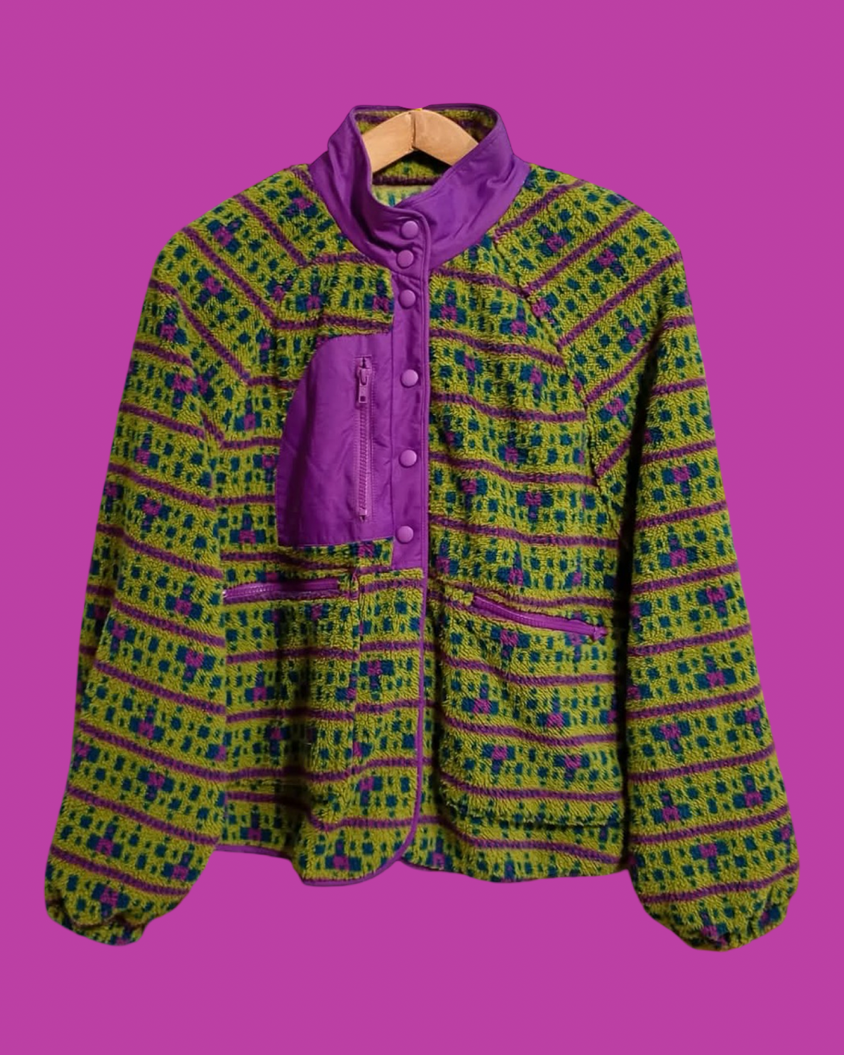 Vintage Multicolor Fantasy 90's Rare Fleece Unisex Size M
